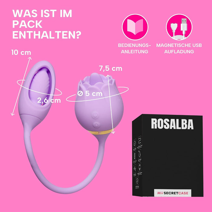 MySecretCase Rosalba Zungenstimulator mit Vibrations-Ei