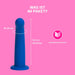 MySecretCase gebogener Silikon-Dildo Blau