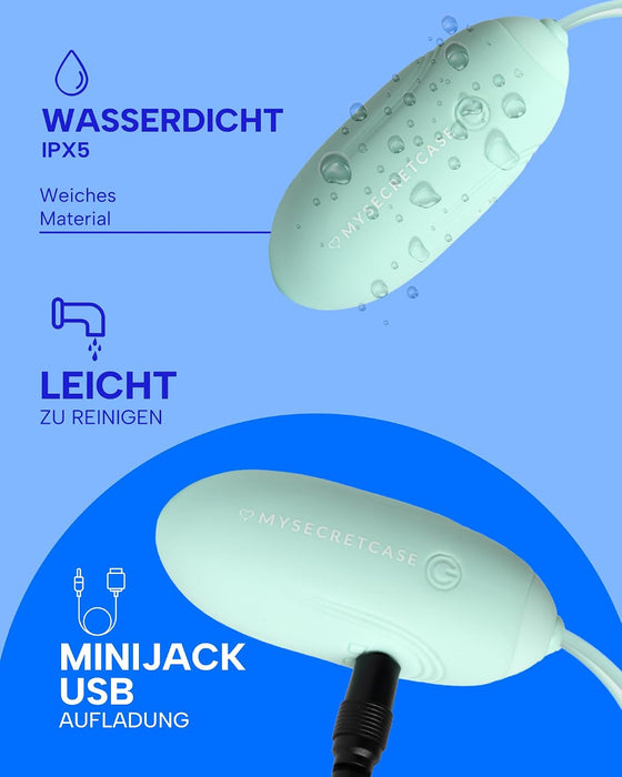 MySecretCase kompaktes Vibrations-Ei 7 Programme