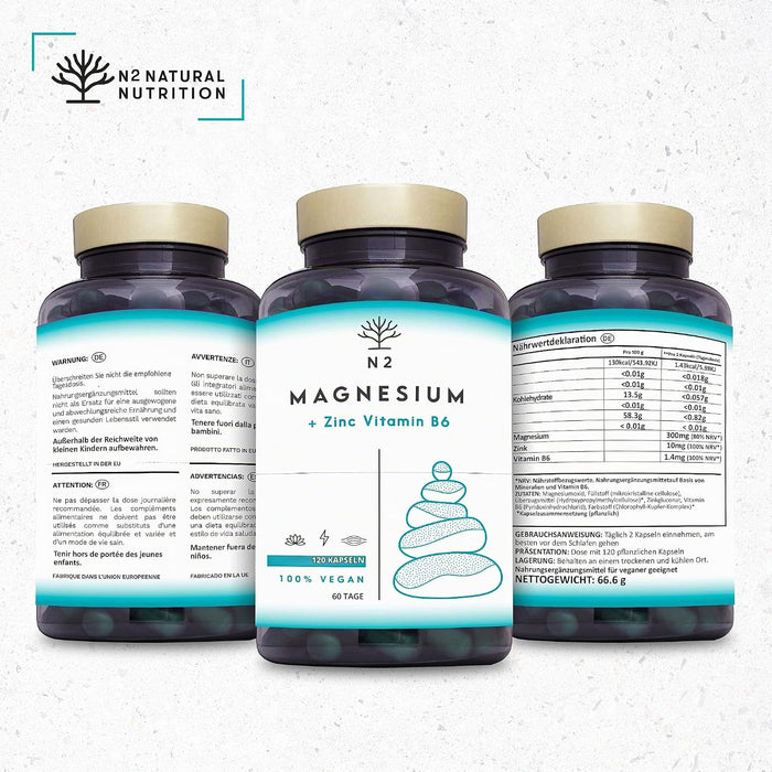 N2 Natural Nutrition ZMA Magnesium, Zink und Vitamin B6