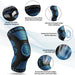 NEENCA Kniebandage mit Patellapolster und Federstabilisatoren, Blau, L