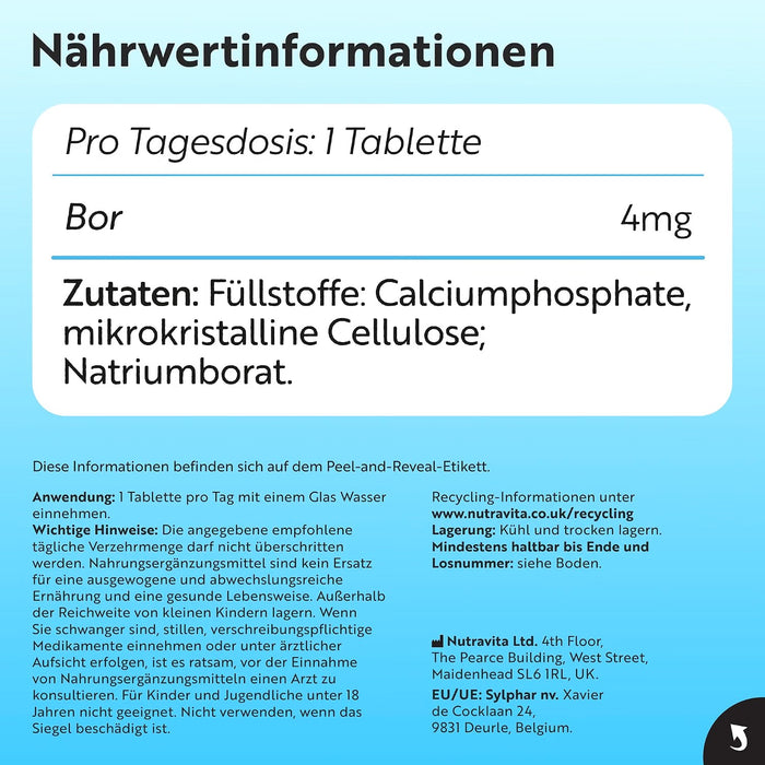 Nutravita Bor 4 mg