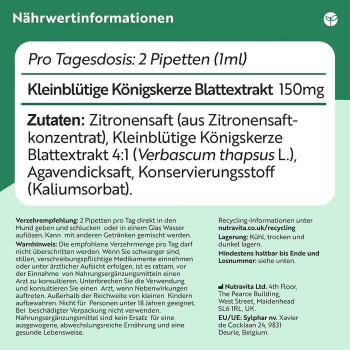 Nutravita Königskerzenblatt-Tropfen Zitrone