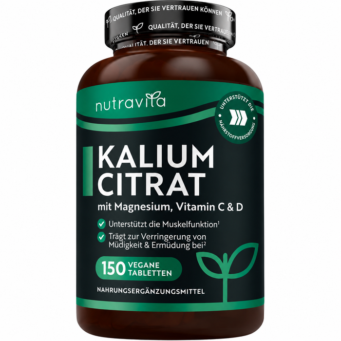 Nutravita Kaliumcitrat mit Vitamin C, D und Magnesium