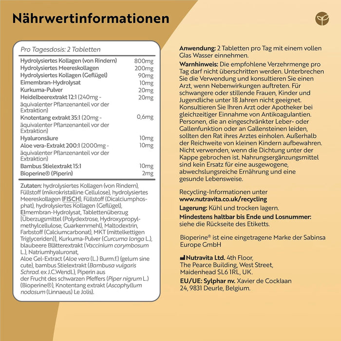 Nutravita Multi-Komplex-Kollagen Typ I, II und III