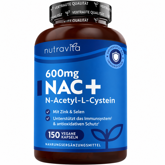 Nutravita NAC+ 600 mg mit Zink und Selen
