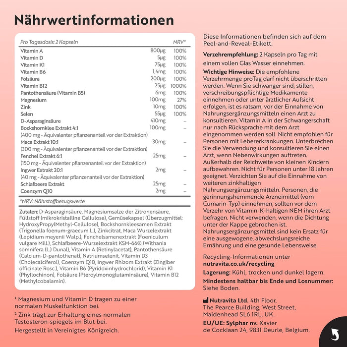 Nutravita TESTOMAX 2.0 Männer-Komplex