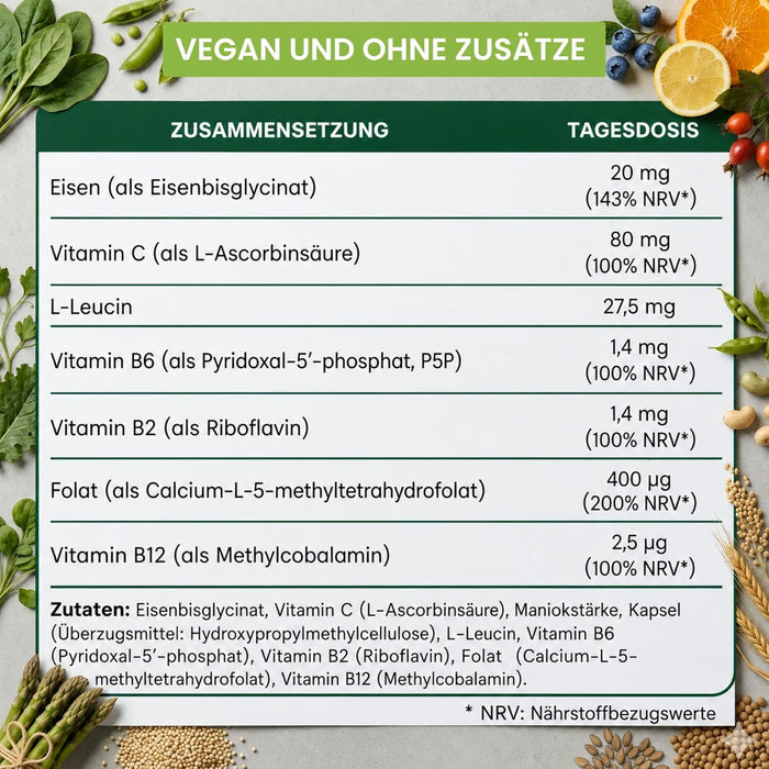 Nutribiolite Eisenbisglycinat mit Vitaminkomplex