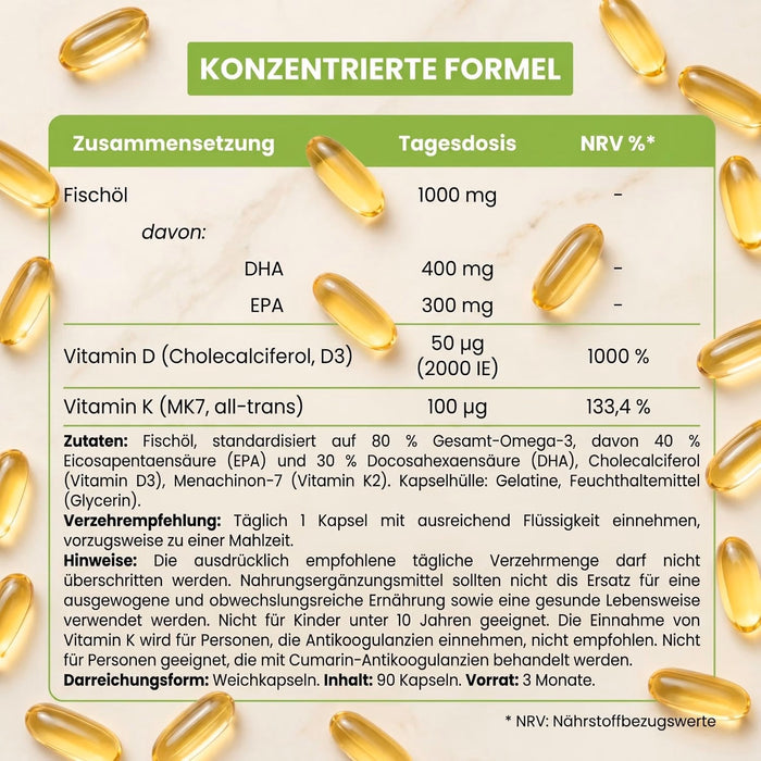 Nutribiolite Omega-3 mit D3 und K2