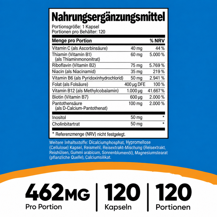 Nutricost Vitamin-B-Komplex mit Vitamin C