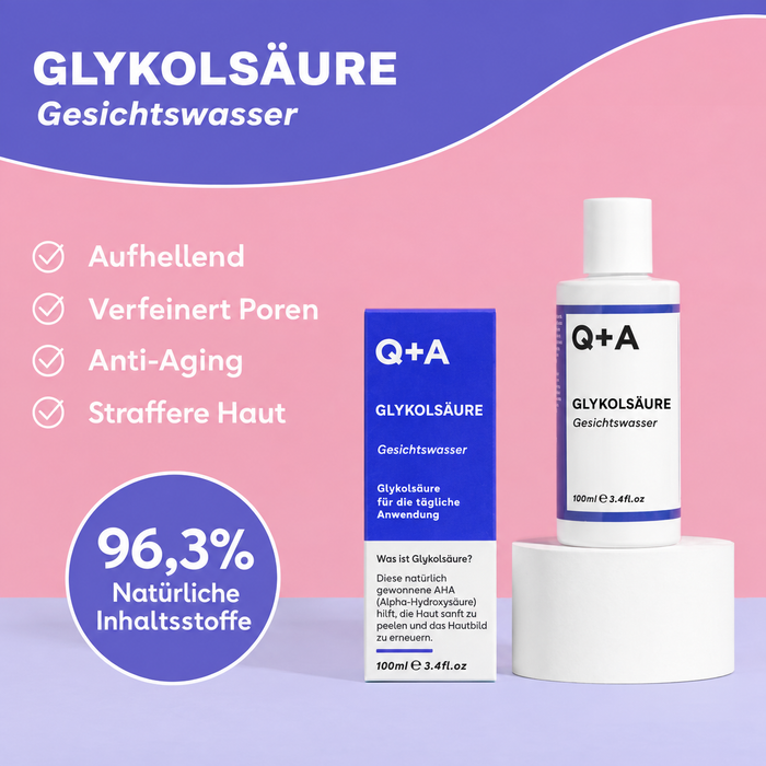 Q+A Glykolsäure-Gesichtswasser