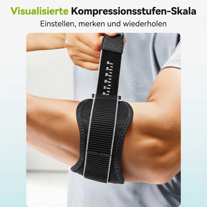 Rakiie ESP013 Ellenbogenbandage mit zwei Silikonpads grau