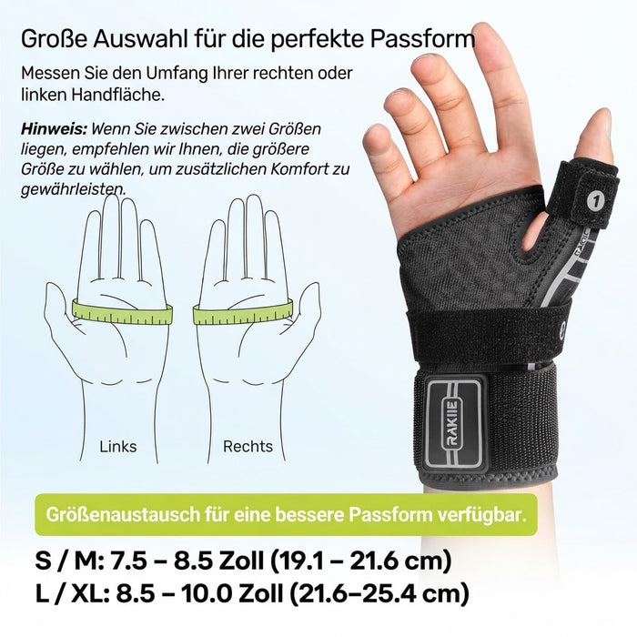 Rakiie ESP014 Daumenbandage S/M grau