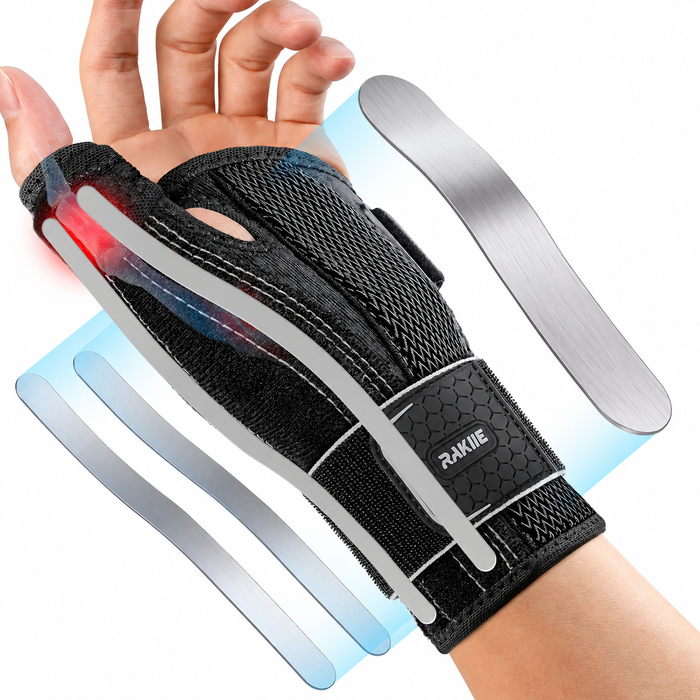 Rakiie kombinierte Handgelenk- und Daumenbandage links S/M grau