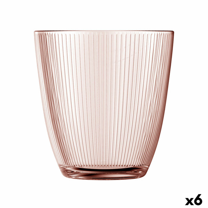 Becher Luminarc Concepto Stripy Rosa Glas (310 ml) (6 Stück)