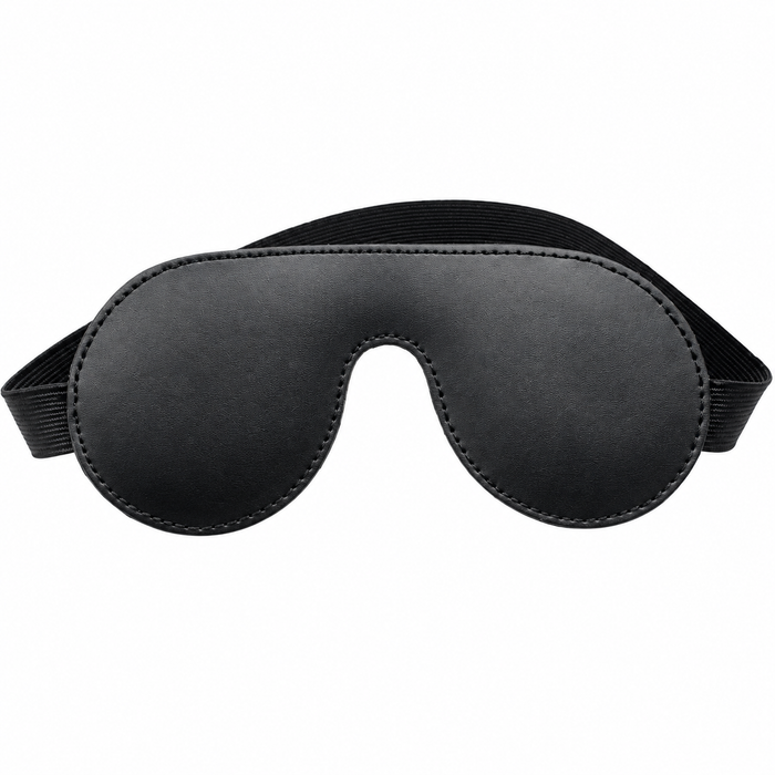 SMspade gepolsterte Leder-Augenbinde BK-10097 Schwarz