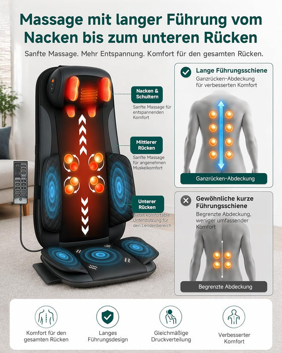 Snailax SL-25B4 Massageauflage mit abnehmbarem Kissen