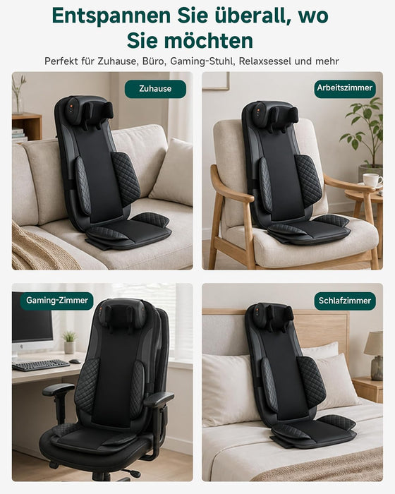 Snailax SL-25B4 Massageauflage mit abnehmbarem Kissen