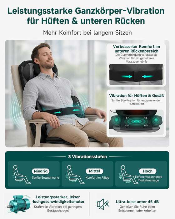 Snailax SL-25B4 Massageauflage mit abnehmbarem Kissen