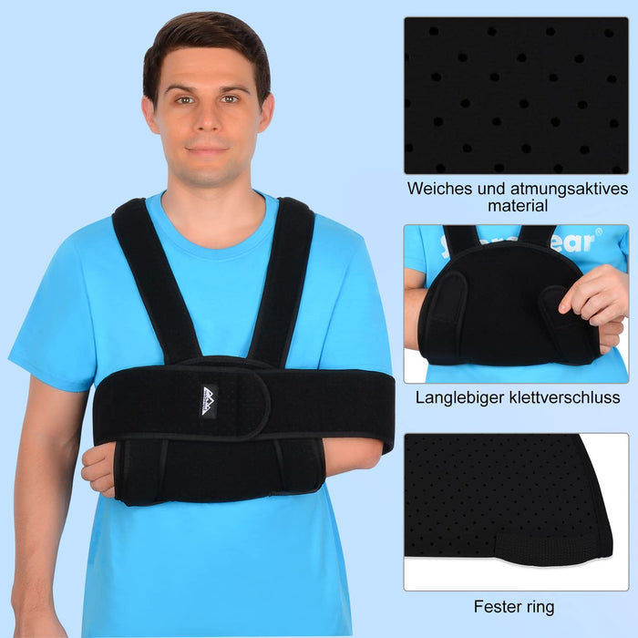 SupreGear Armschlinge mit gekreuzten Rückengurten, dunkelgrau