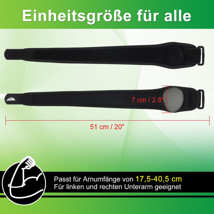 SupreGear Ellenbogengurt mit EVA-Polster, schwarz