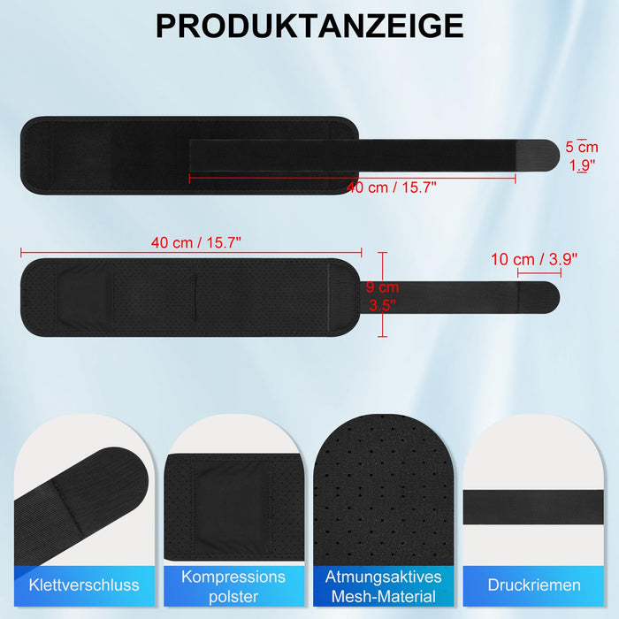 SupreGear Oberarm-Kompressionsbandage mit Polster, S/M, schwarz