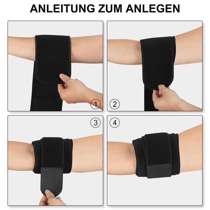 SupreGear Oberarm-Kompressionsbandage mit Polster, S/M, schwarz