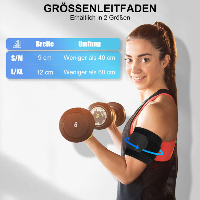 SupreGear Oberarm-Kompressionsbandage mit Polster, S/M, schwarz