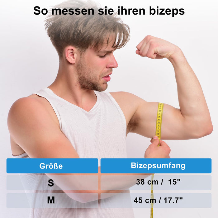 SupreGear Oberarmbandage mit Federschienen, S, schwarz