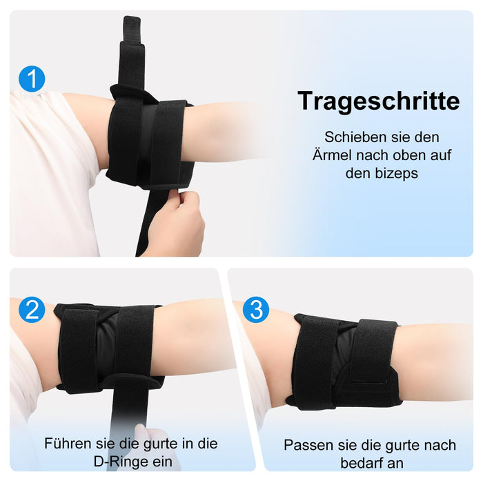 SupreGear Oberarmbandage mit Federschienen, S, schwarz