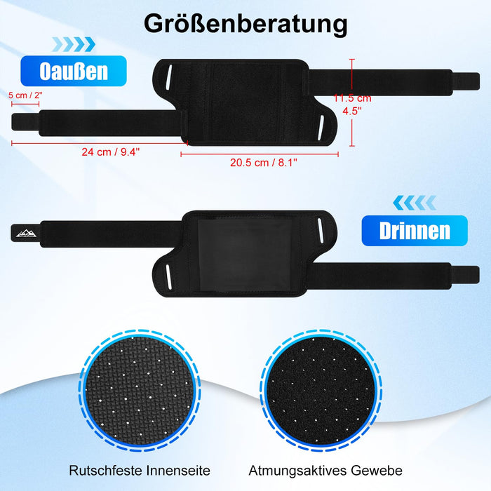 SupreGear Oberarmbandage mit Federschienen, S, schwarz