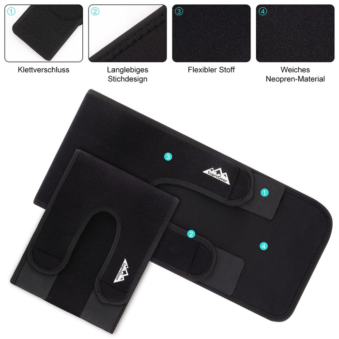 SupreGear Oberschenkelbandage, 68 x 18 cm, schwarz