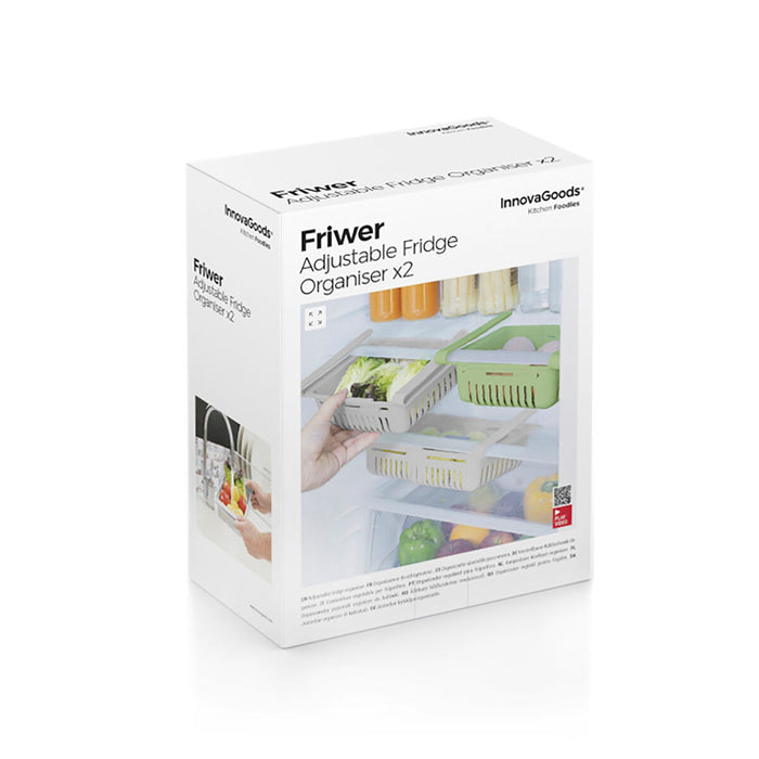 Einstellbarer Kühlschrank-Organizer Friwer (2er Pack)
