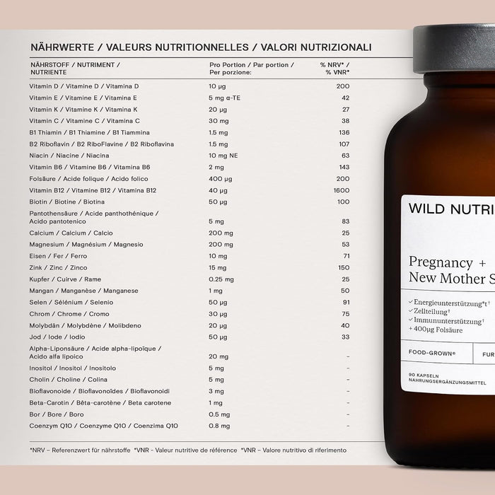 Wild Nutrition Food-Grown Pregnancy + New Mother Multi