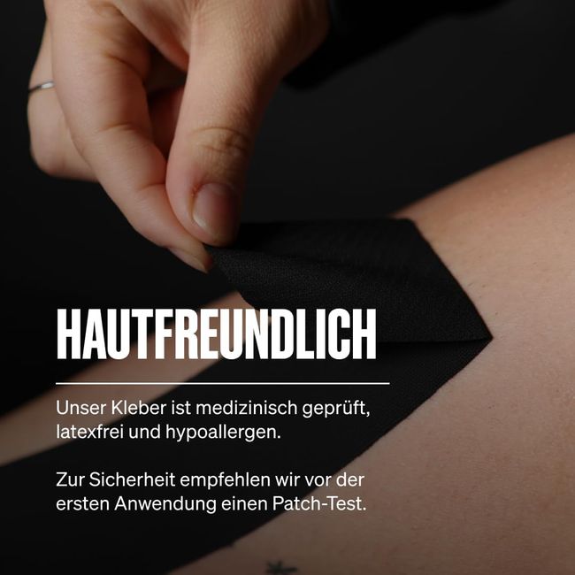 SPORTTAPE  Kinesiologie Tape 5cm x 5m Schwarz