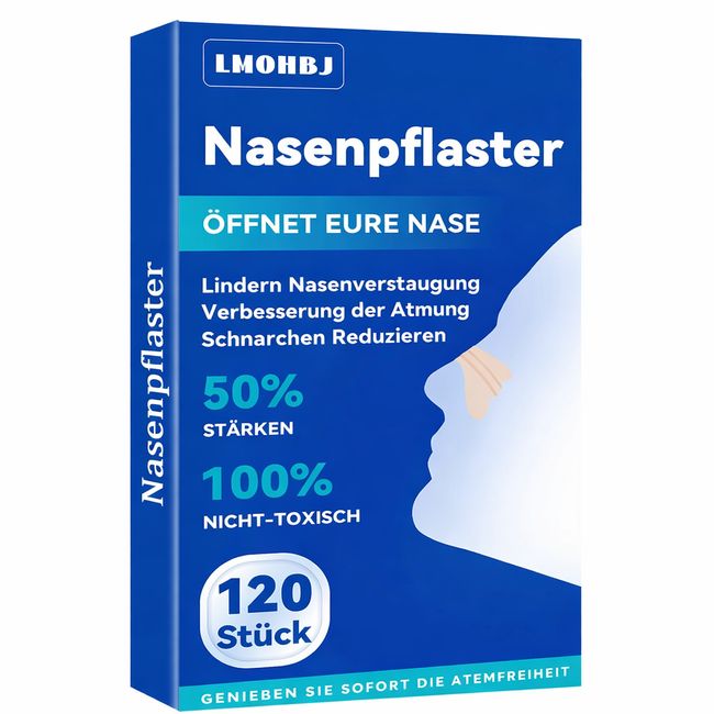 LMOHBJ Nasenpflaster Schnarchen, Nose Strips Nasal Strips