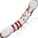 FOPS Glass dildo Rot 21 cm ⌀3,5cm Doppeldilos