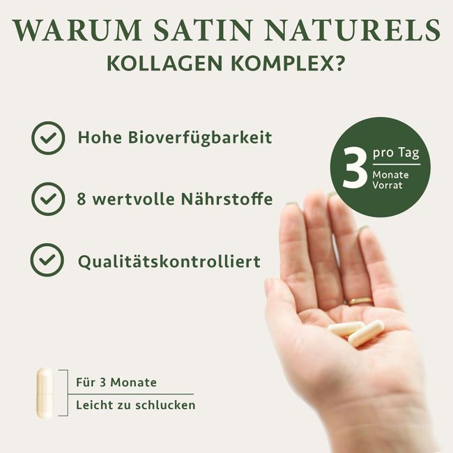 Satin Naturel Hyaluron Kollagen Komplex Kapseln