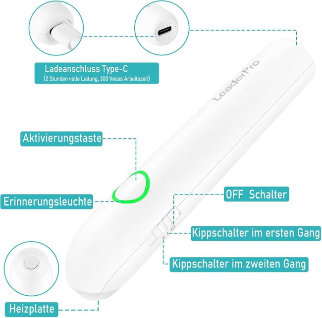 LeaderPro Insektenstichheiler Wiederaufladbar Elektronischer Stichheiler