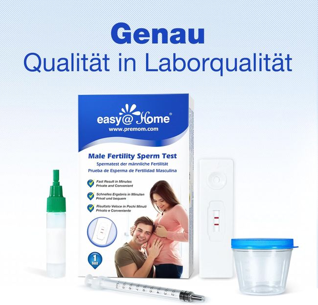 Fruchtbarkeitstest Sperma Test für Männer Easy@Home Spermientest  Zeugungsfähigkeit Schnelltest