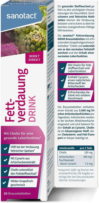 sanotact Fettverdauung Drink Brausetabletten