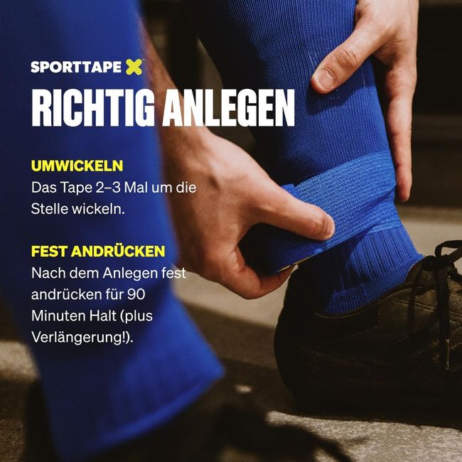 SPORTTAPE  Selbstklebender verband - 6 Rollen, 5 cm x 4,5 m Blau