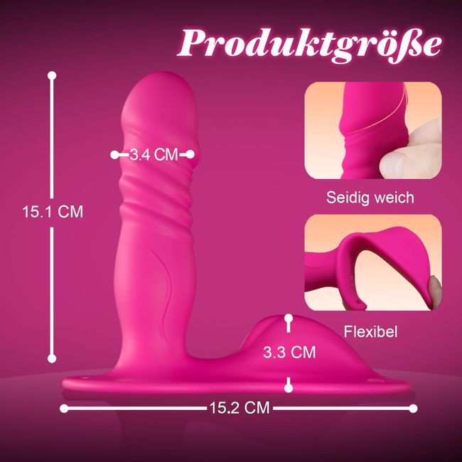 YAWNSHE Aufsitz Dildo Vibration für Frauen mit Stoßfunktion