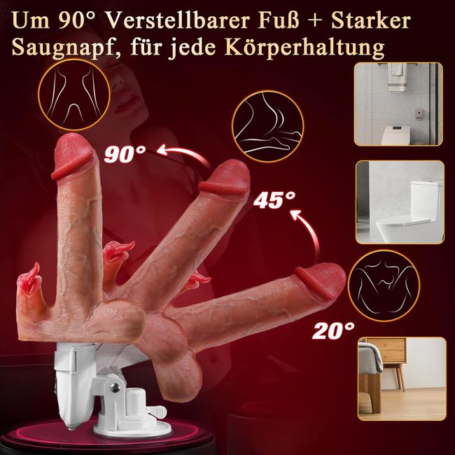 Tagnaff Dildo Vibrator, 8 Stoßfunktion Lecken Vibration
