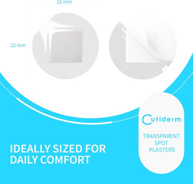 Cutiderm runde Fleckenpflaster transparent 22 x 22