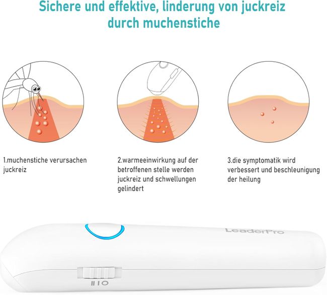 LeaderPro Insektenstichheiler Wiederaufladbar Elektronischer Stichheiler