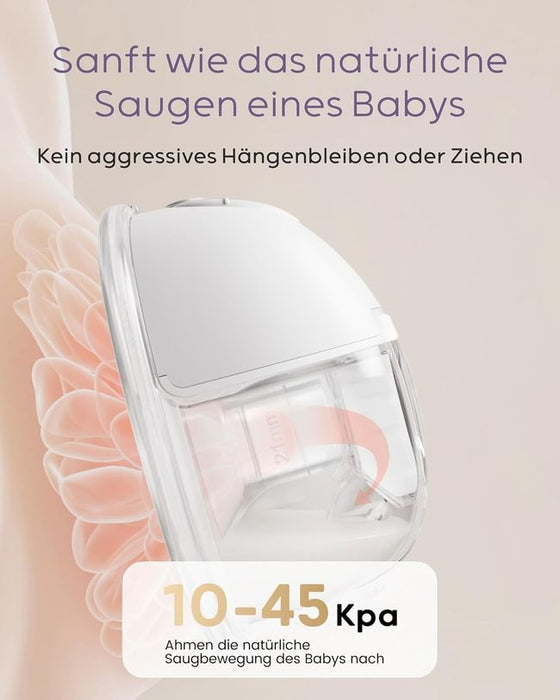 Nuliie Milchpumpe Elektrisch tragbar Rosa