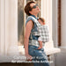 Momcozy Baby Trage - Leichte & Atmungsaktive Karomuster-Blau-Grau