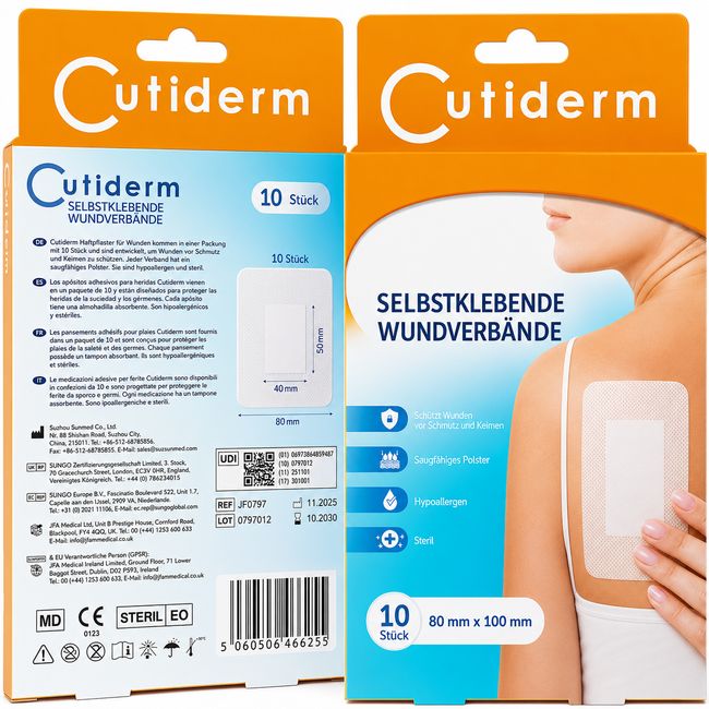 Cutiderm Steriler Wundverband 8 x 10 cm