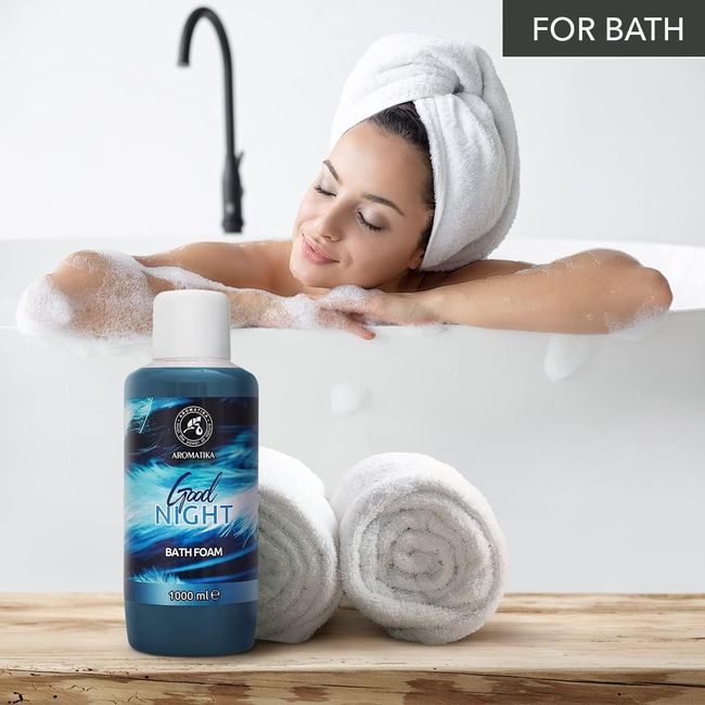 AROMATIKA  Badeschaum Gute Nacht mit Ätherischem Lavendelöl